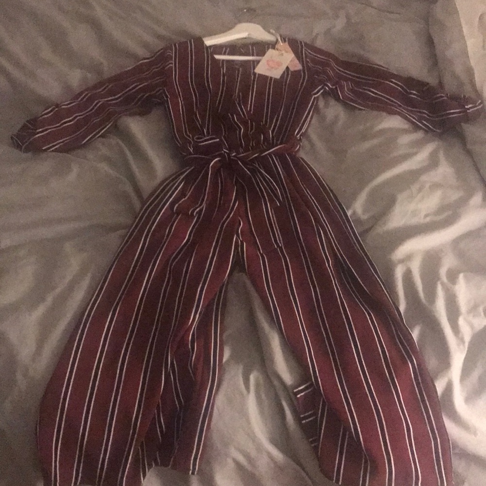 Adorable red jumpsuit, size S